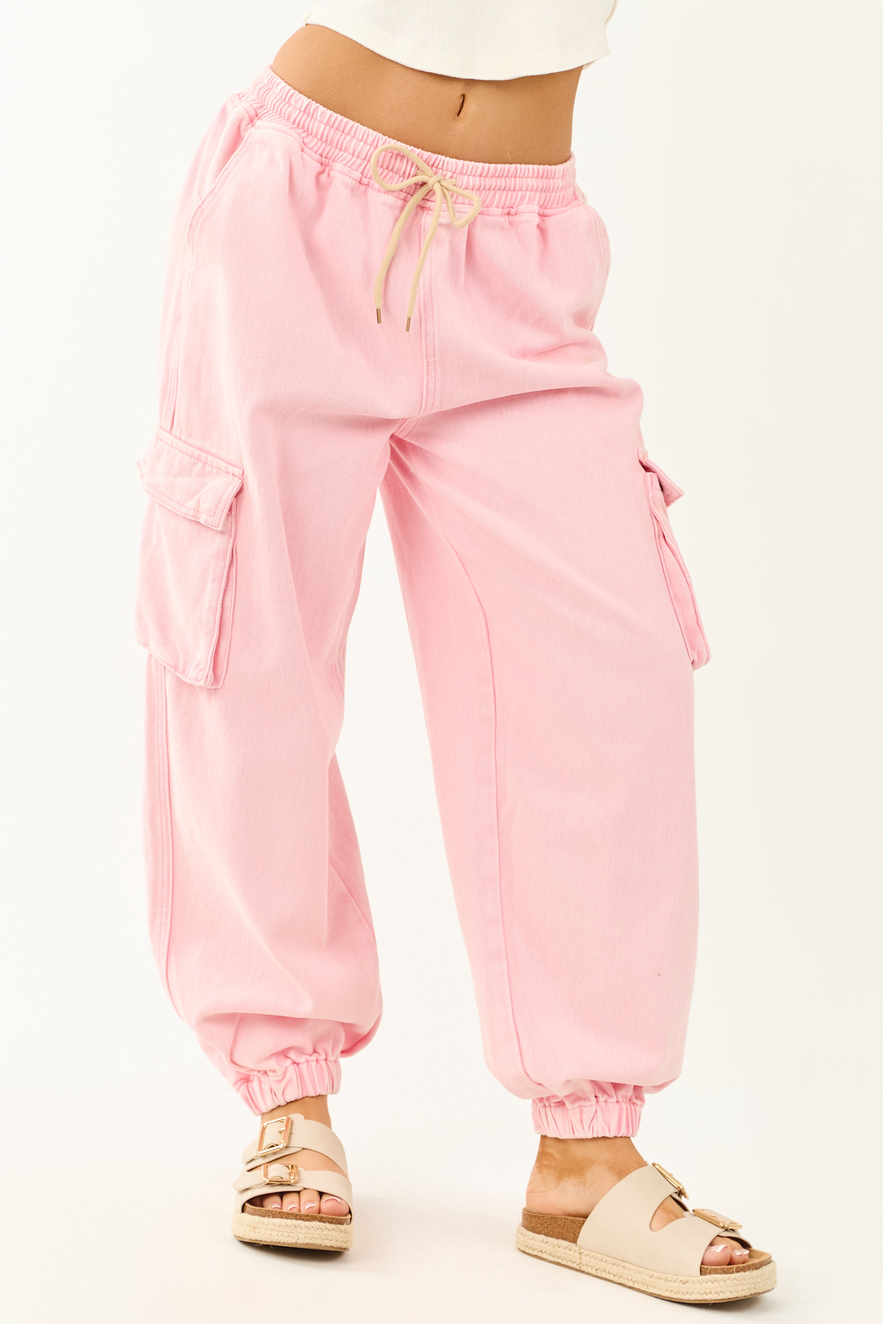 Carnation Acid Washed Cargo Jogger Jeans