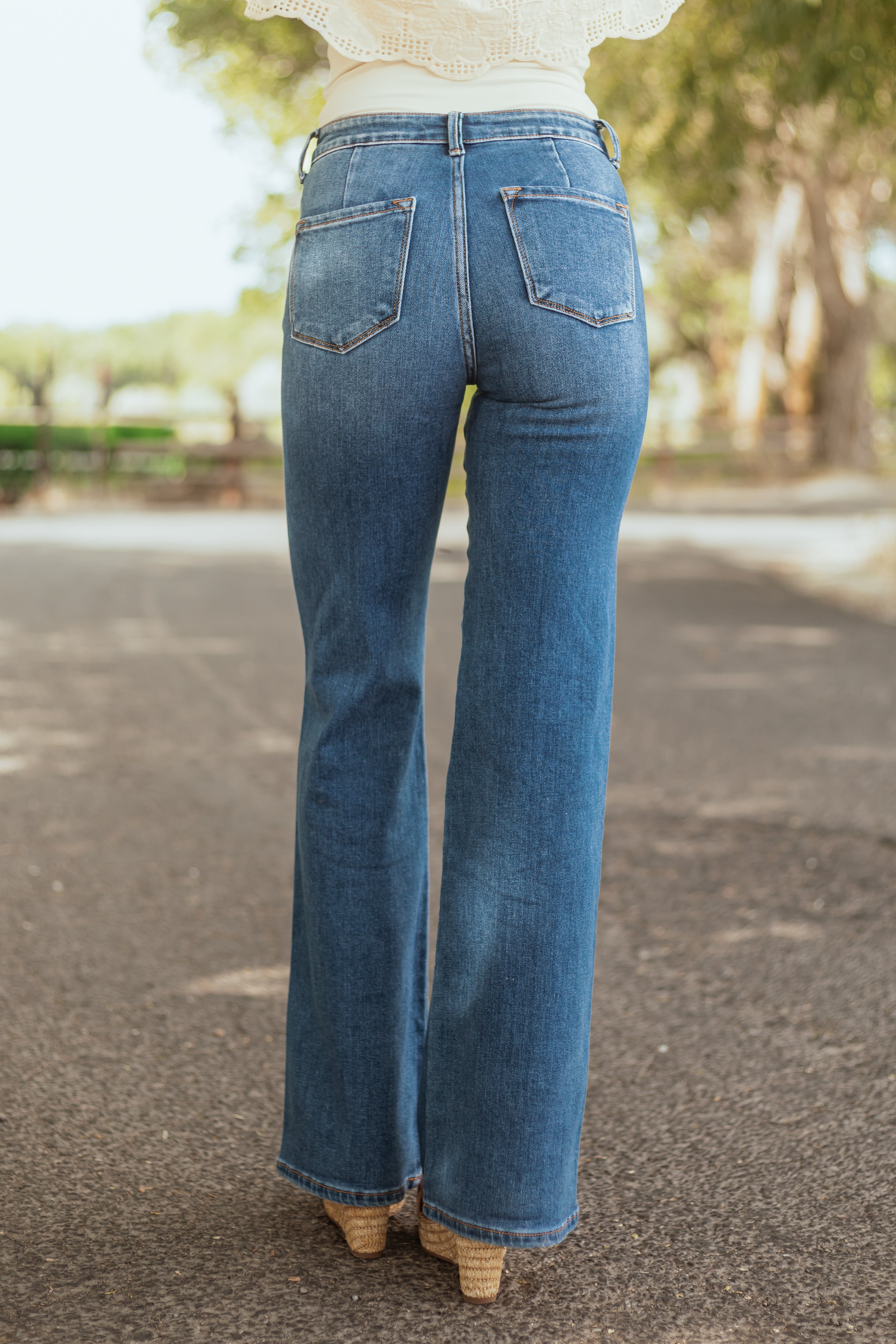 KanCan Medium Wash Ultra High Rise Flare Jeans
