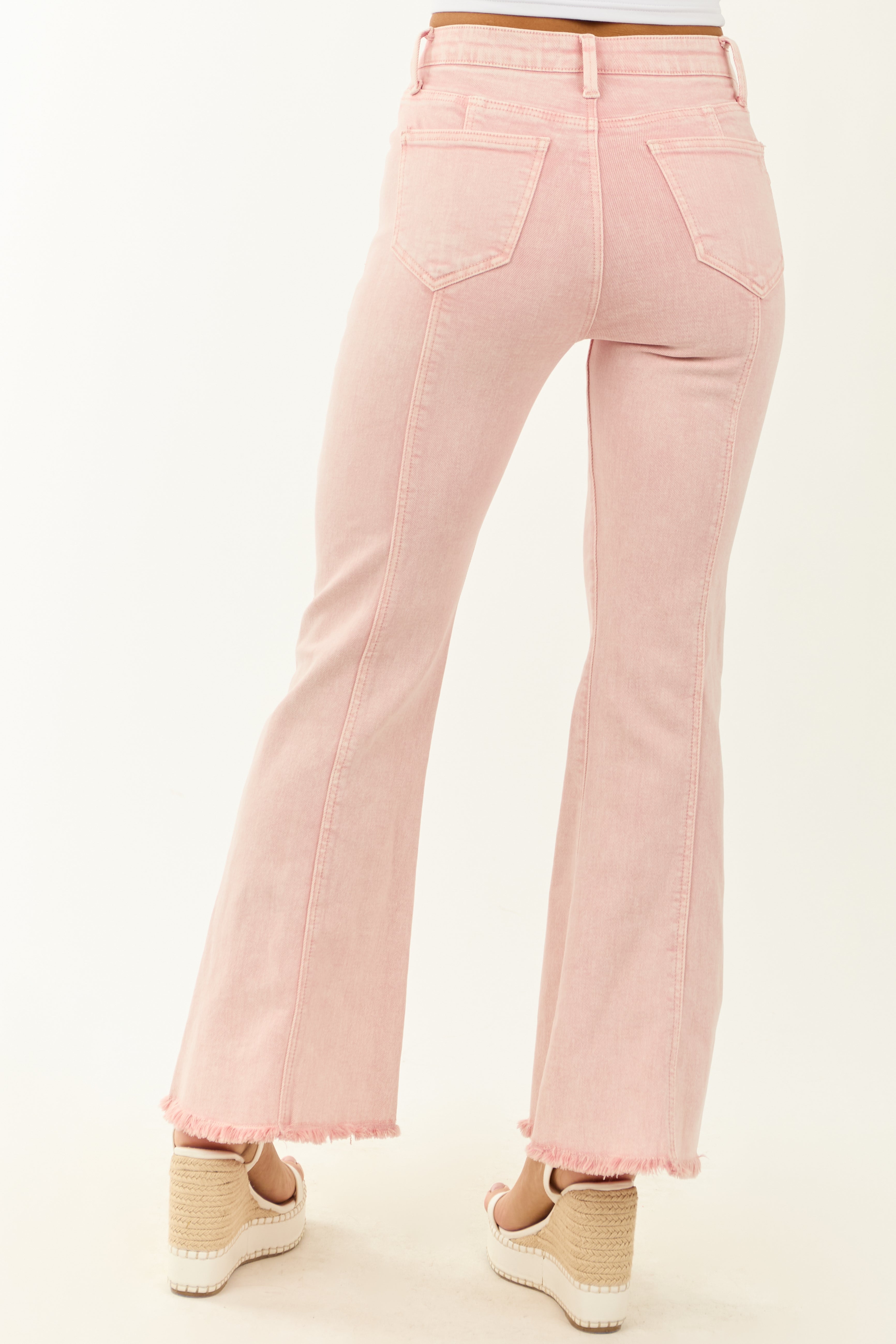 Saige Cherry Blossom Tummy Control Stretchy Flare Jeans
